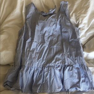Striped shirt w little peplum